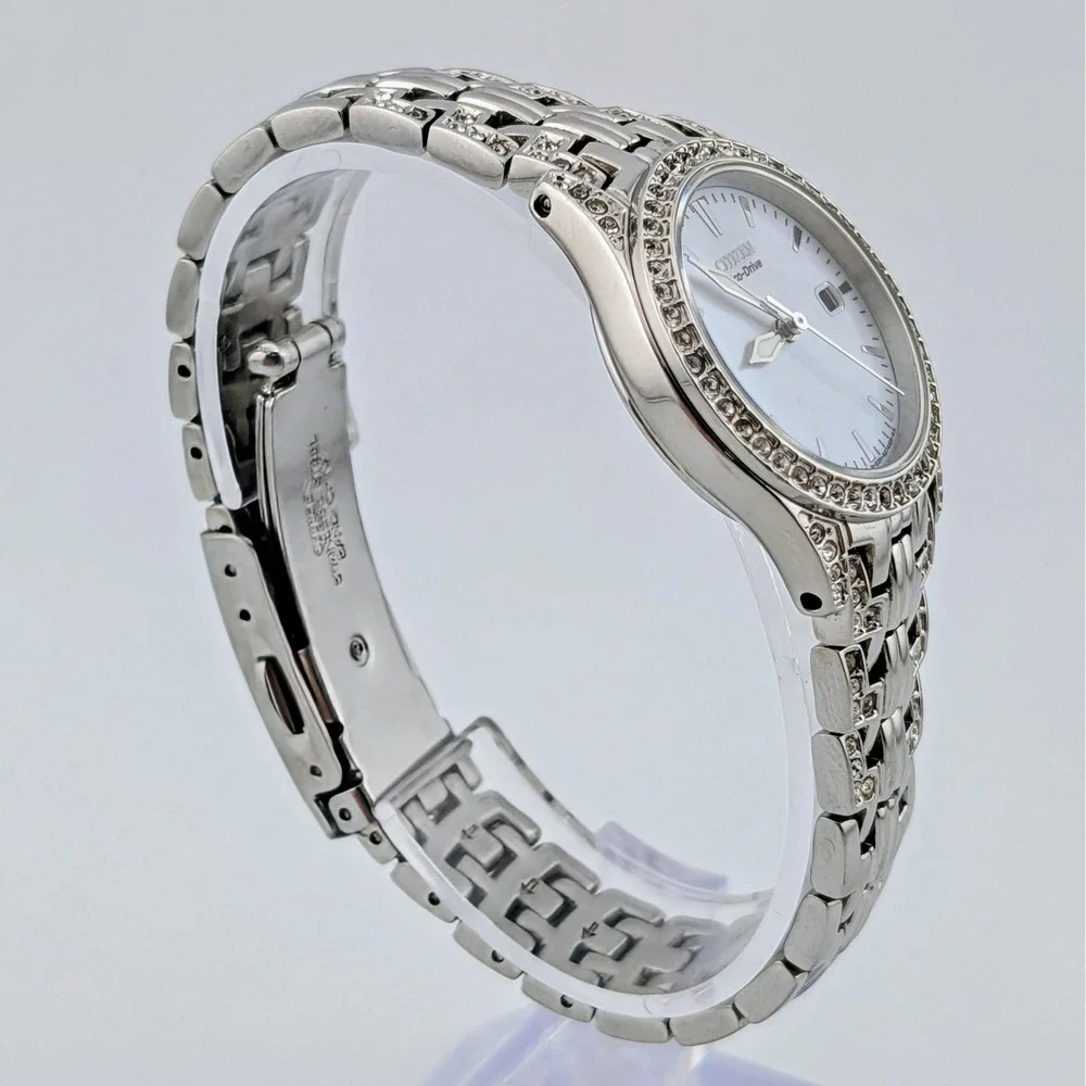 Citizen Silhouette Eco-Drive Crystal Bezel Women's Watch E011-S047137 MOP Dial